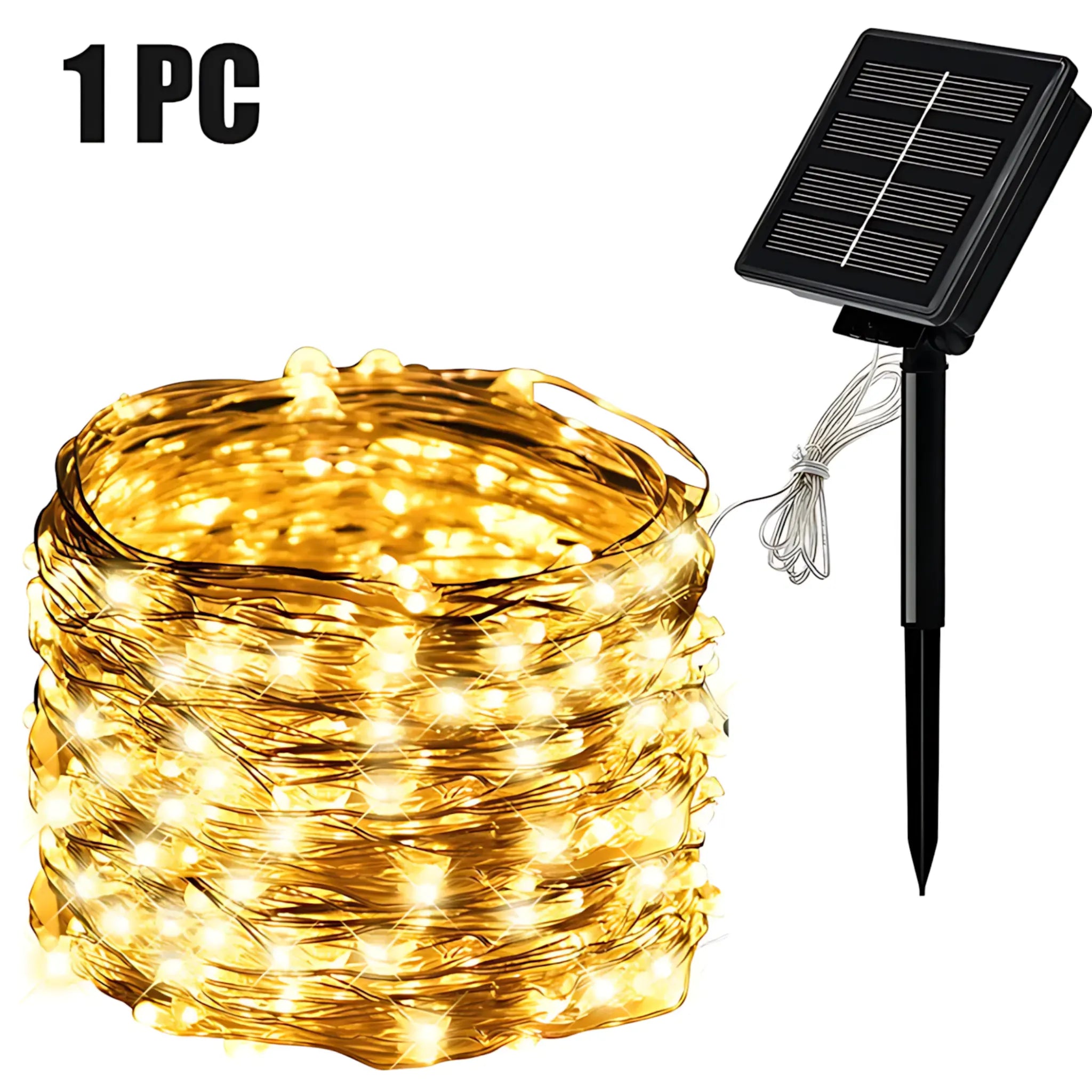 Solar String Lights - Waterproof LED Fairy Lights for Outdoor Decor Warm 1PC / 5M 50LED 400mAh String Lights