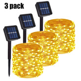 Solar String Lights - Waterproof LED Fairy Lights for Outdoor Decor Warm 3PC / 5M 50LED 400mAh String Lights