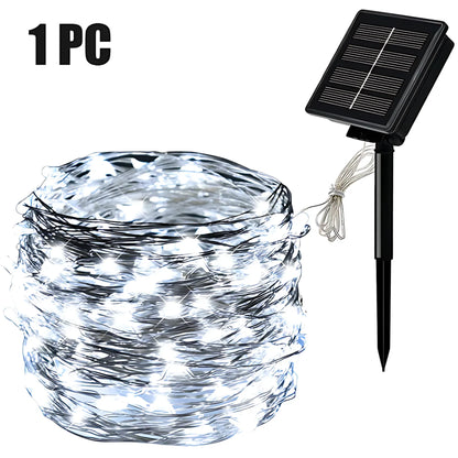 Solar String Lights - Waterproof LED Fairy Lights for Outdoor Decor White 1PC / 5M 50LED 400mAh String Lights