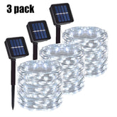 Solar String Lights - Waterproof LED Fairy Lights for Outdoor Decor White 3PC / 5M 50LED 400mAh String Lights