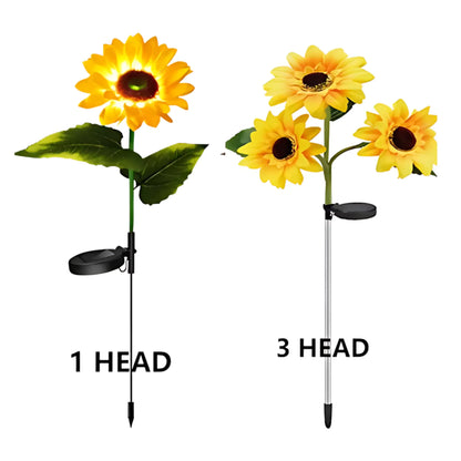 Solar Sunflower Lights - LED Garden Decor for Outdoor Beauty Warm White / 1PC 1HEAD Solar Lights