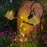 Solar Watering Can Lights - Large Retro Metal Garden Lantern Solar Lights Lantern