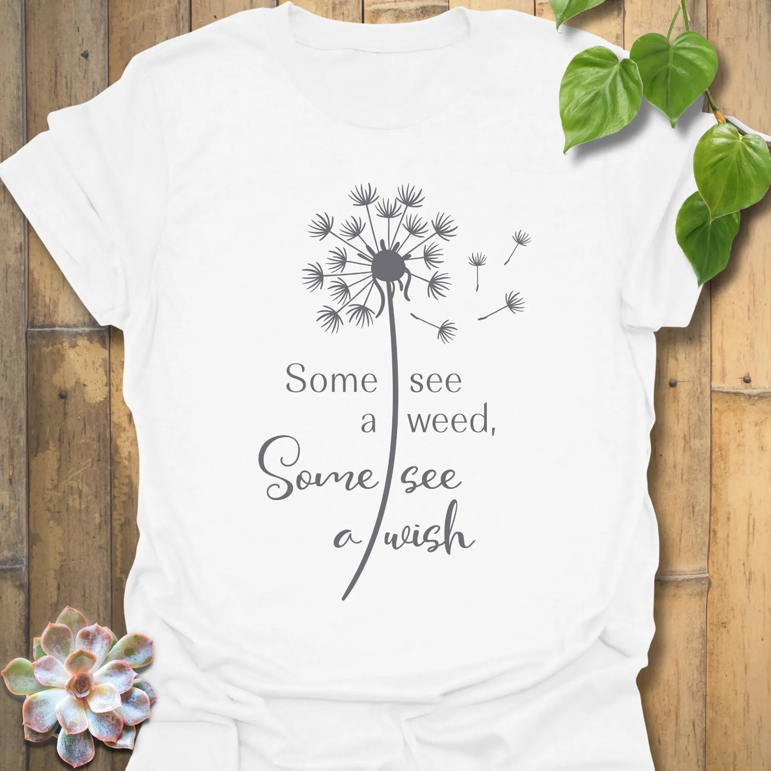 Some See A Wish, Some See a Weed t-Shirt White / S T-Shirt