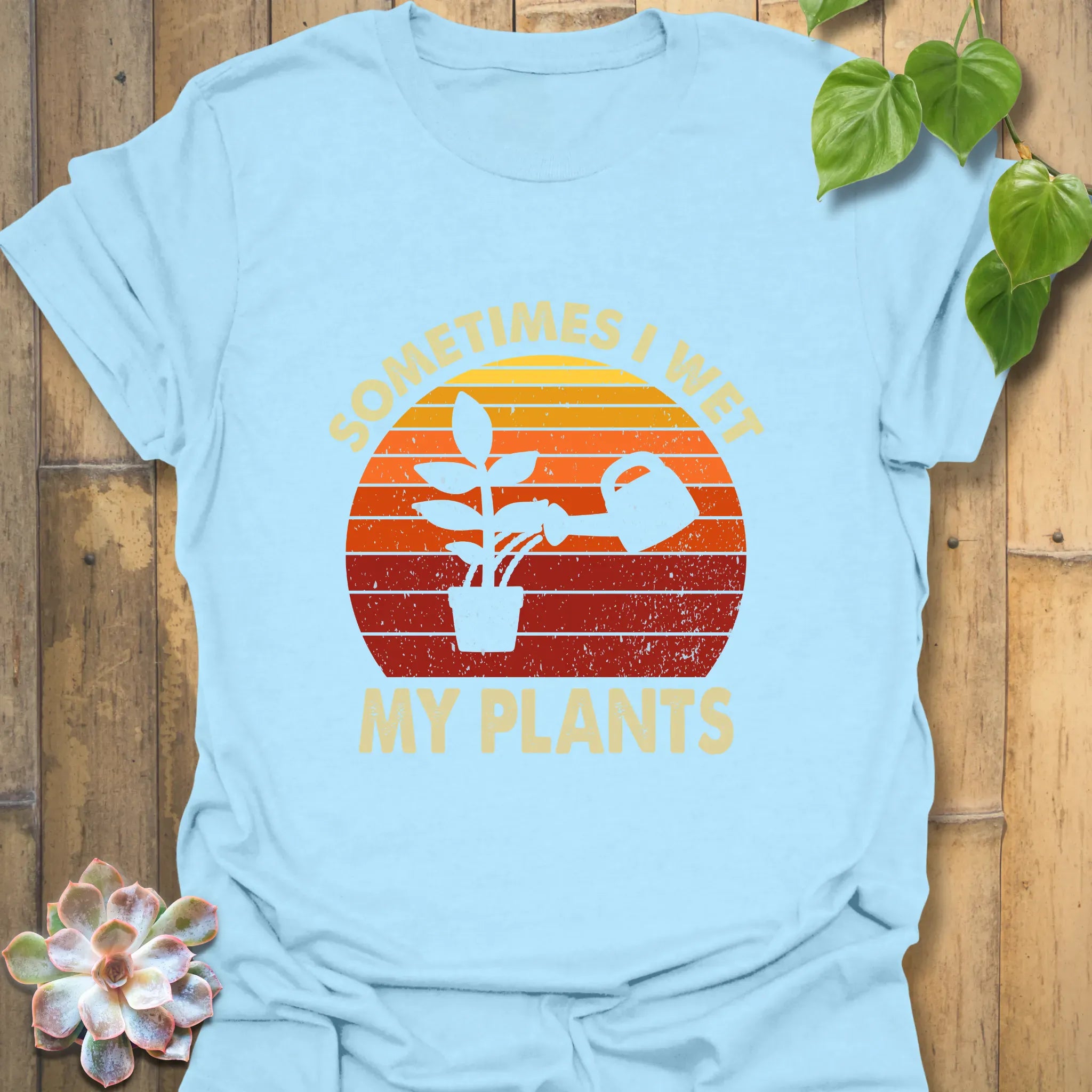 Sometimes I Wet My Plants T-shirt Light Blue / S T-Shirt