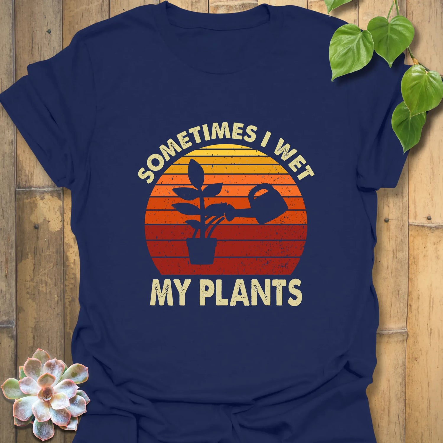 Sometimes I Wet My Plants T-shirt Navy / S T-Shirt