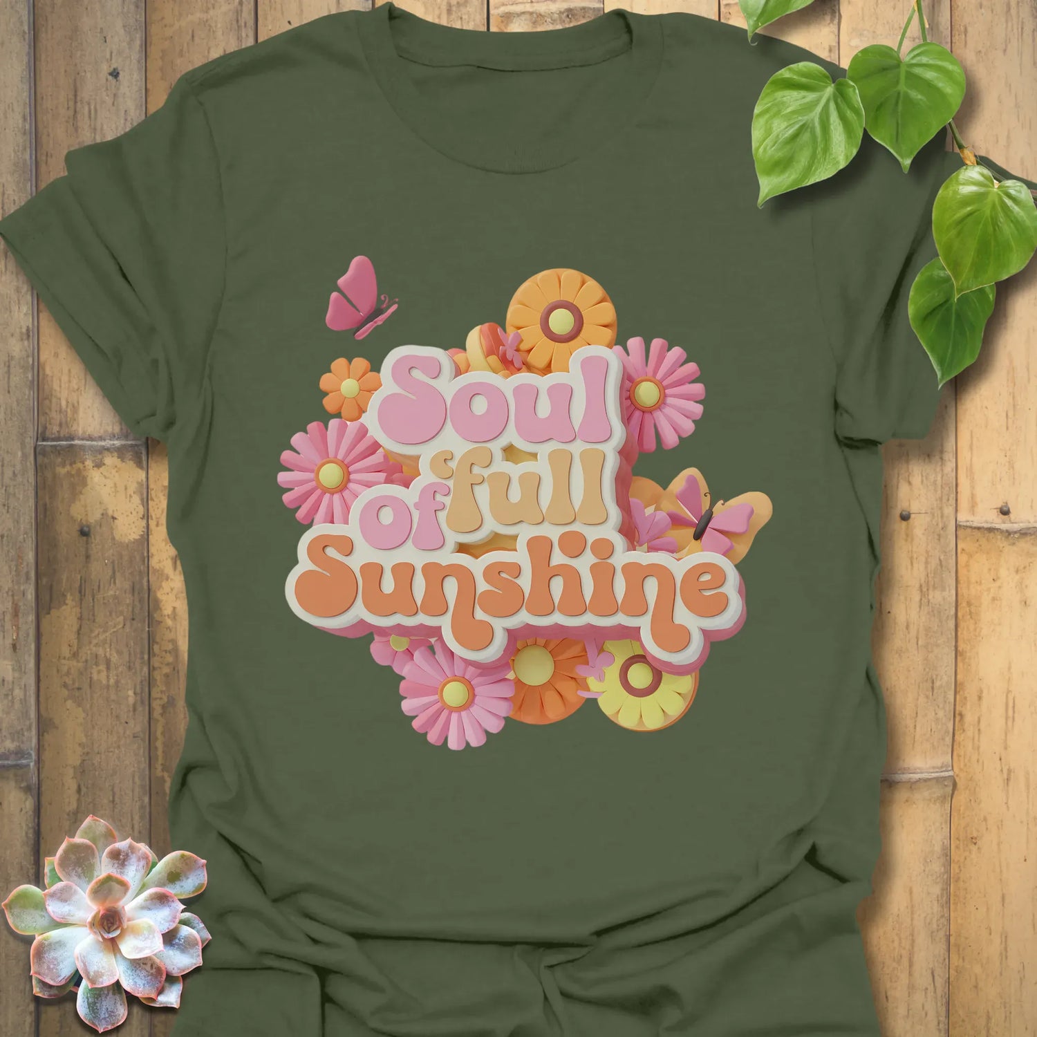 Soul Of Full Sunshine T-shirt Military Green / S T-Shirt