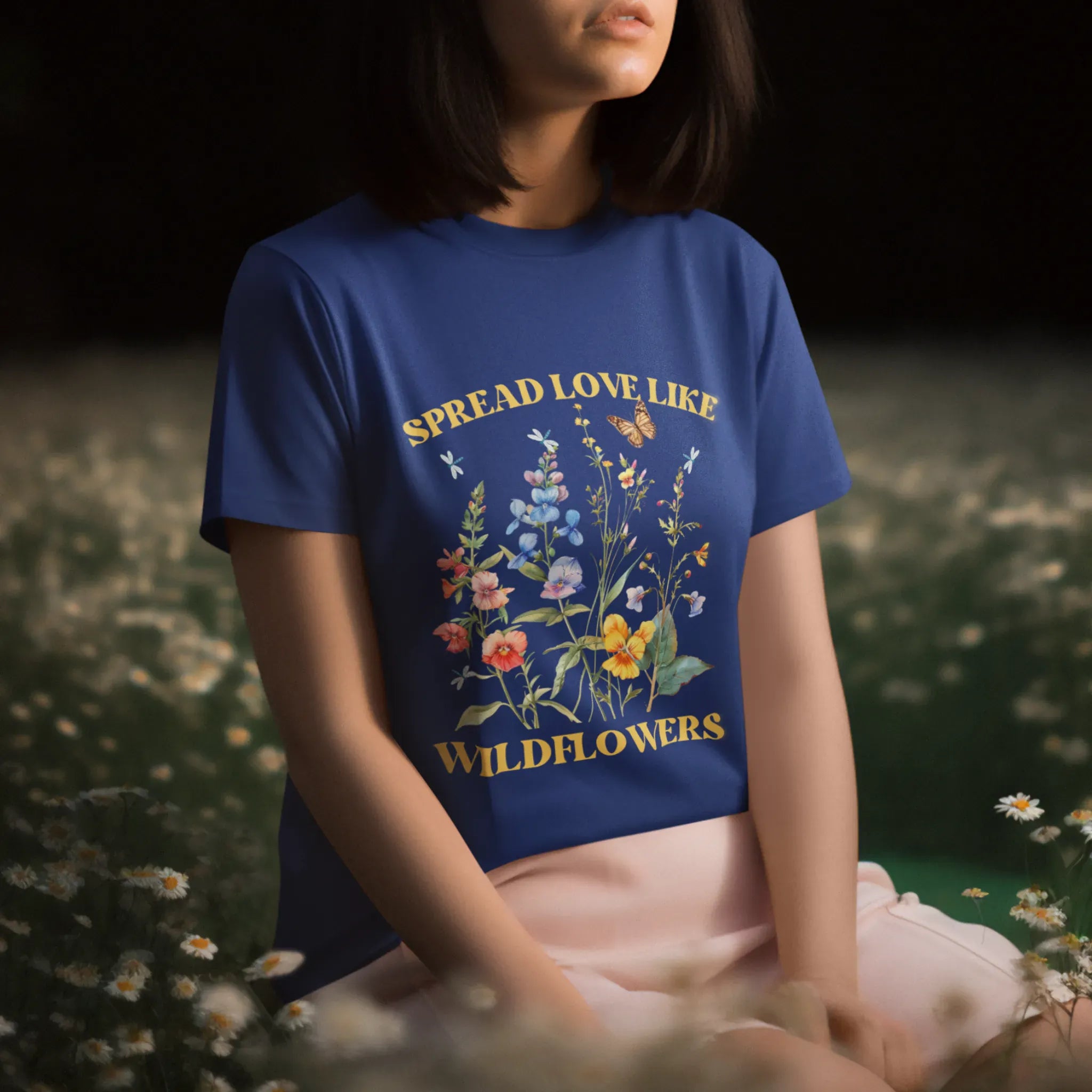 Spread Love T-shirt Navy / S T-Shirt