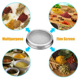 Sprouting Jar Accessories - Wide Mouth Mason Jar Strainer Lids & Adjustable Stands Sprout Set