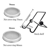 Sprouting Jar Accessories - Wide Mouth Mason Jar Strainer Lids & Adjustable Stands Sprout Set