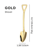 Stainless Steel Coffee Spoon,  Shovel or Spade Gold Type A Spoons