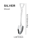 Stainless Steel Coffee Spoon,  Shovel or Spade Silver Type A Spoons