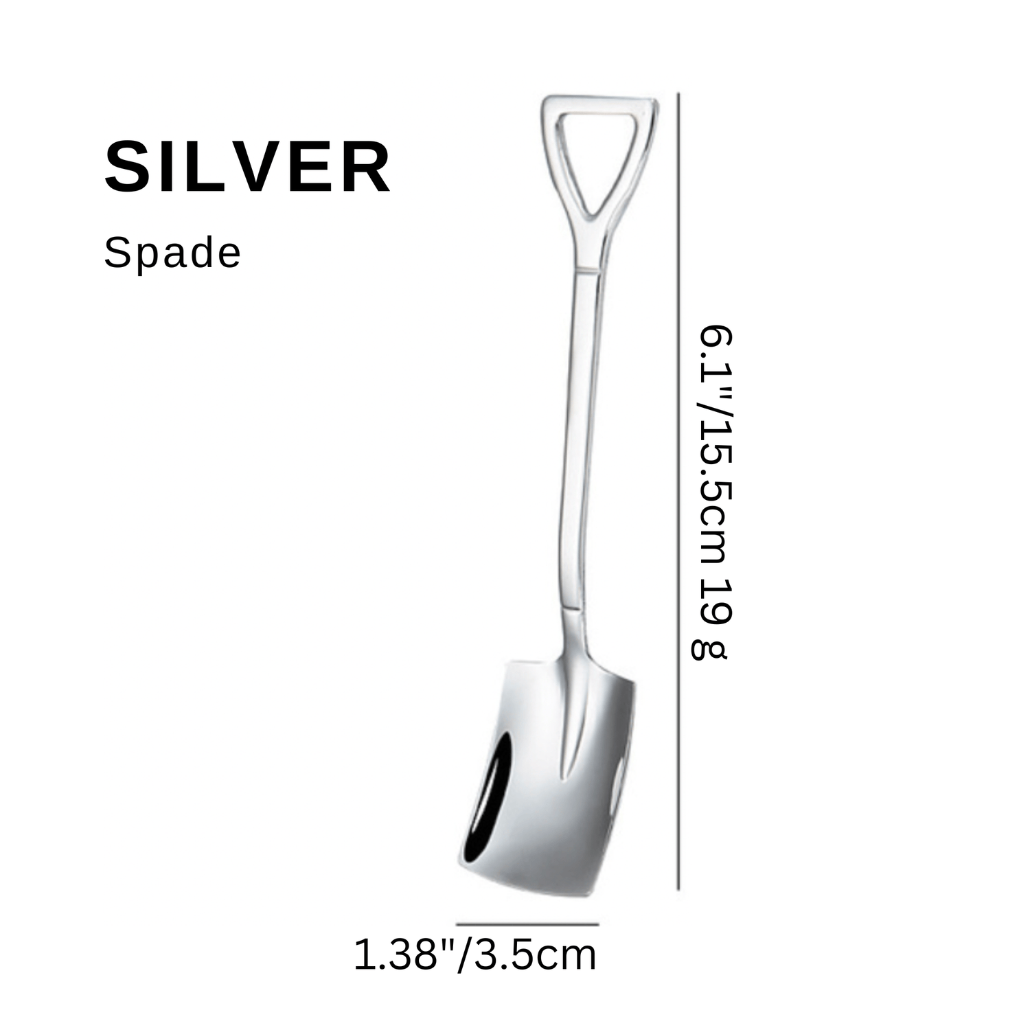 Stainless Steel Coffee Spoon,  Shovel or Spade Silver Type B Spoons