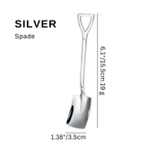 Stainless Steel Coffee Spoon,  Shovel or Spade Silver Type B Spoons