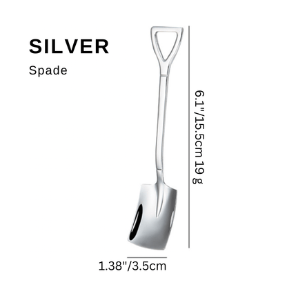 Stainless Steel Coffee Spoon,  Shovel or Spade Silver Type B Spoons