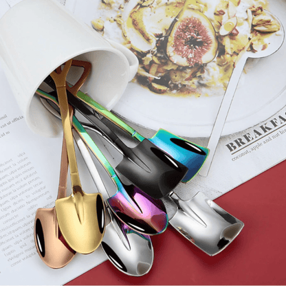 Stainless Steel Coffee Spoon,  Shovel or Spade Spoons