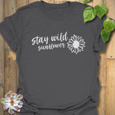 Stay Wild Sunflower T-Shirt Charcoal / S T-Shirt