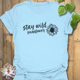 Stay Wild Sunflower T-Shirt Light Blue / S T-Shirt