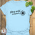 Stay Wild Sunflower T-Shirt Light Blue / S T-Shirt