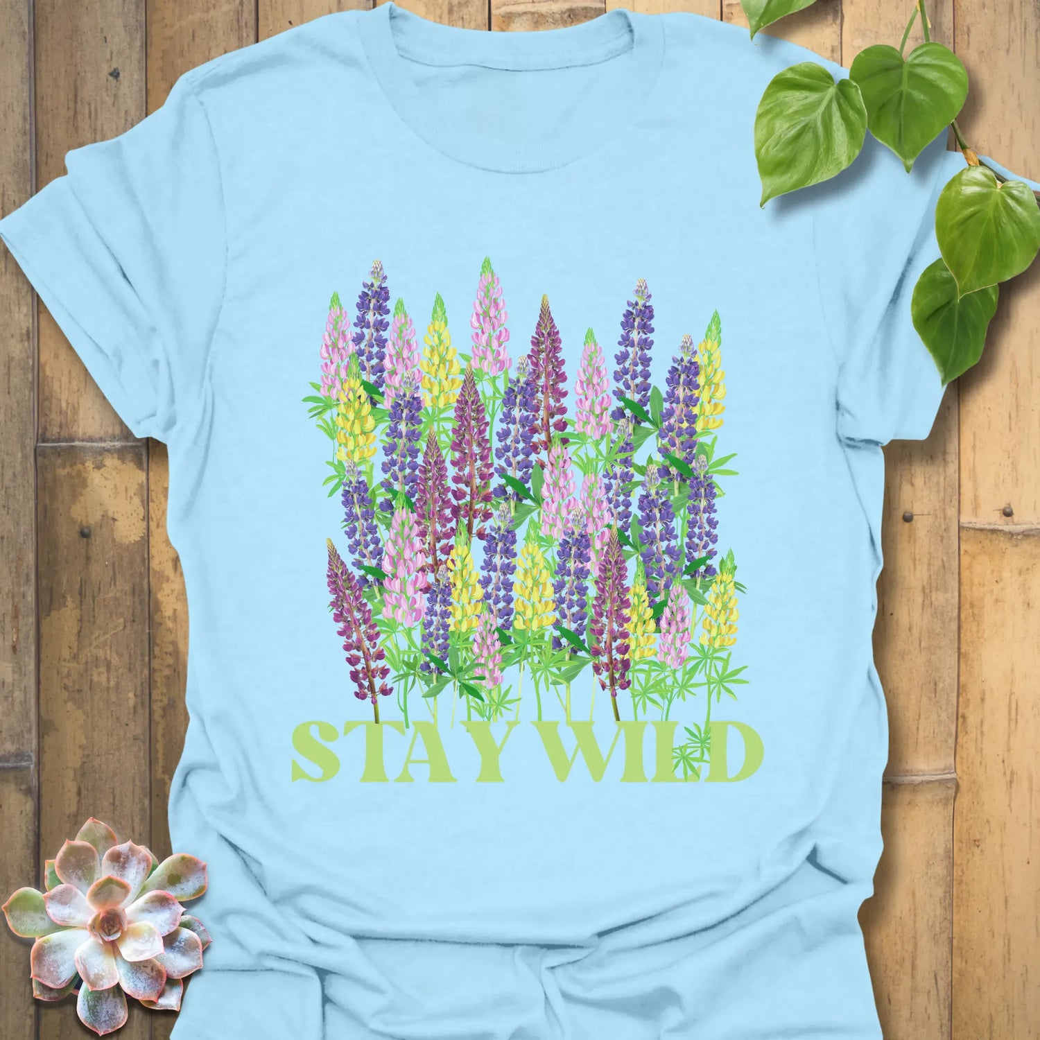 Stay Wild T-shirt Light Blue / S T-Shirt