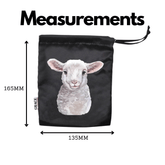 Storage Bag, Small Drawstring - Perfect for Everyday Use - Lamb design Face masks