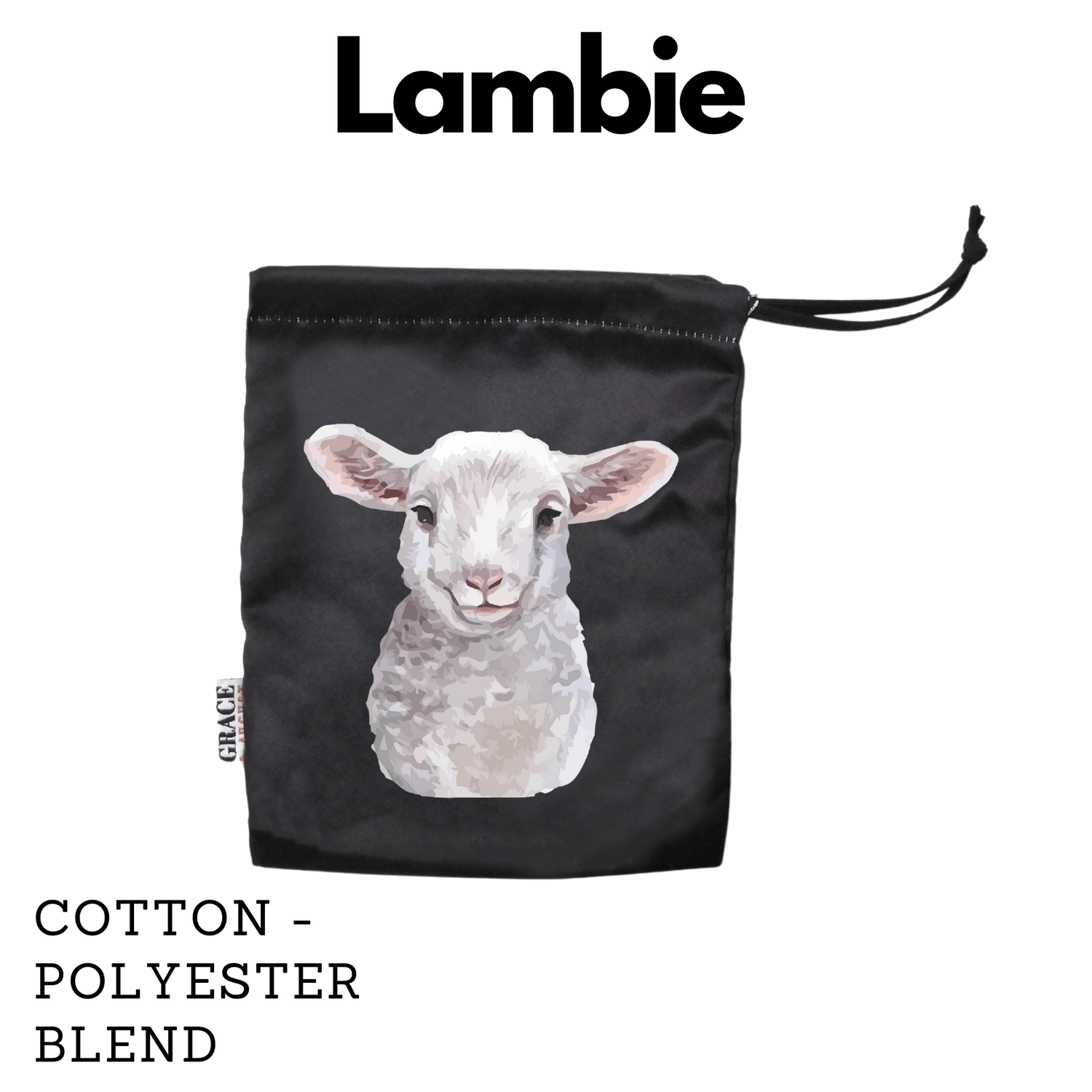 Storage Bag, Small Drawstring - Perfect for Everyday Use - Lamb design Face masks