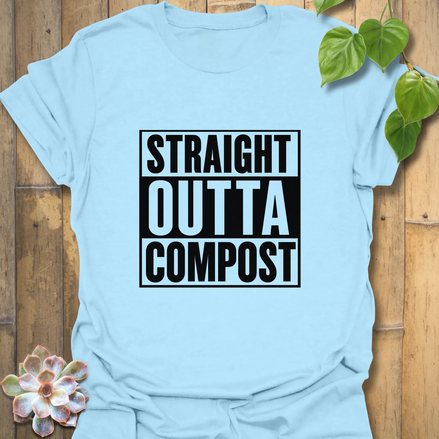 Straight Outta Compost T-shirt Light Blue / S T-Shirt
