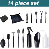 Succulent Tool Kit 14pcs set B black Gardening Tool
