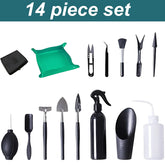 Succulent Tool Kit 14pcs set C Green Gardening Tool