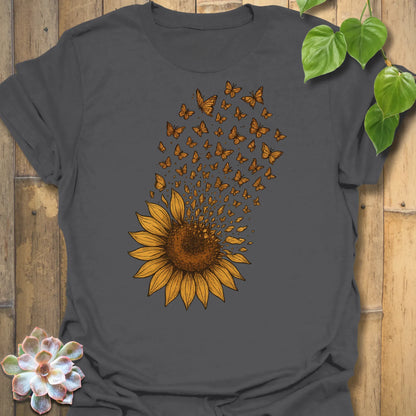 Sunflower Butterfly T-shirt Charcoal / S T-Shirt