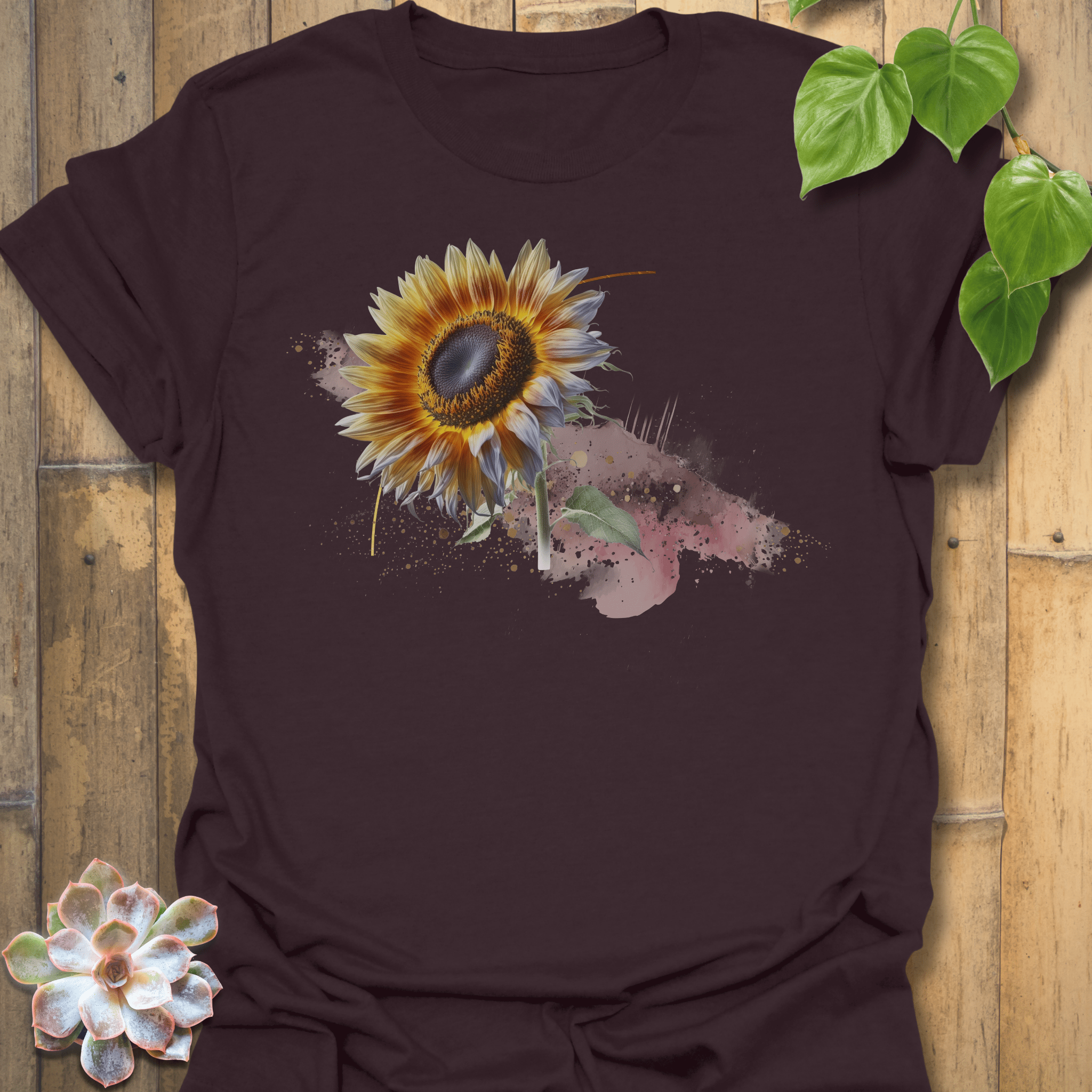 Sunflower Serenity T-shirt Dark Chocolate / S T-Shirt