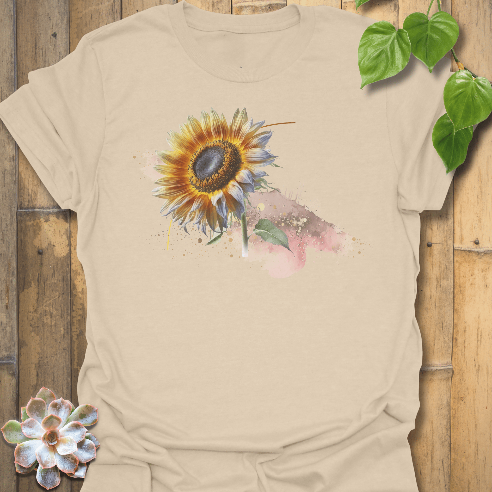 Sunflower Serenity T-shirt Sand / S T-Shirt