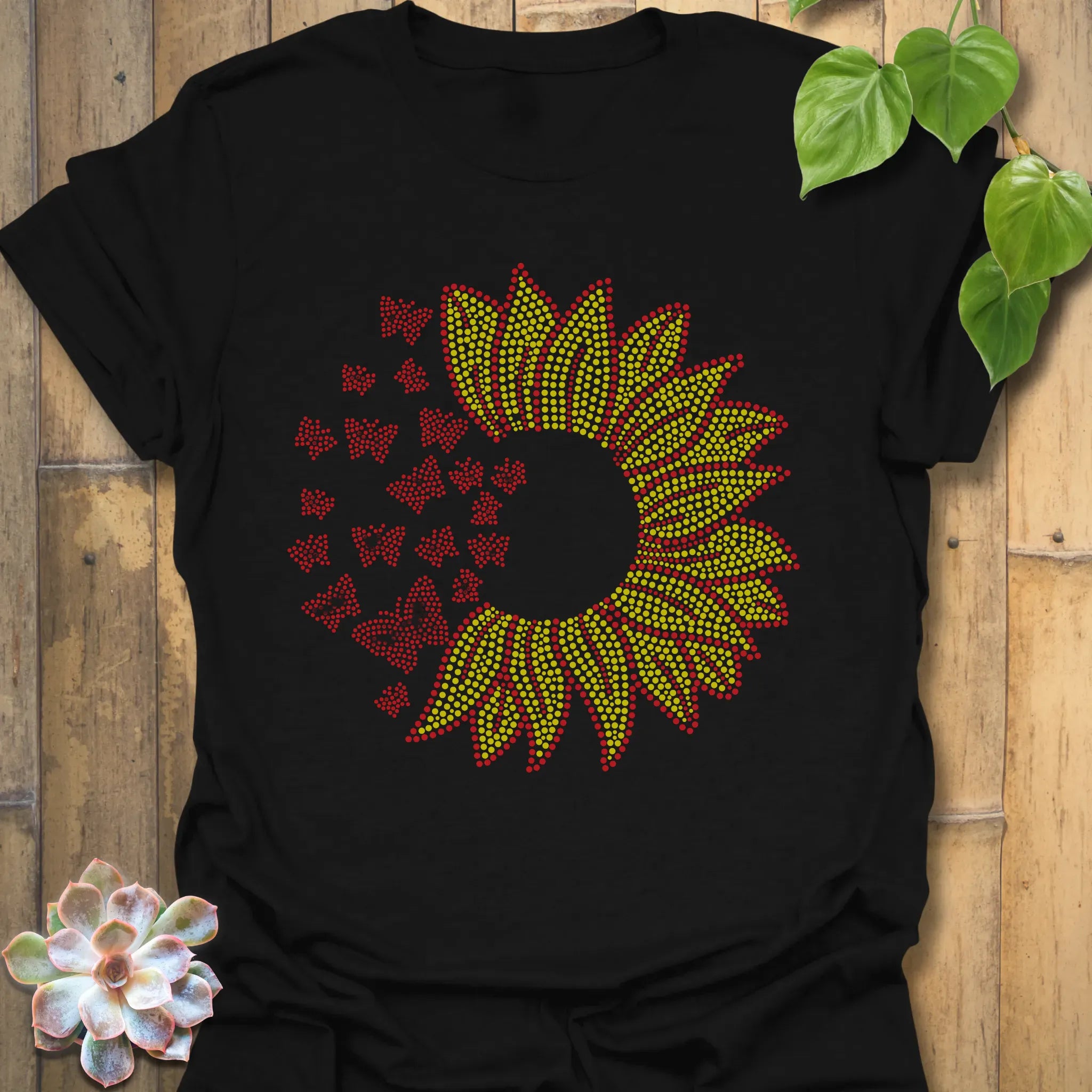 Sunflower Sparkle T-shirt Black / S T-Shirt