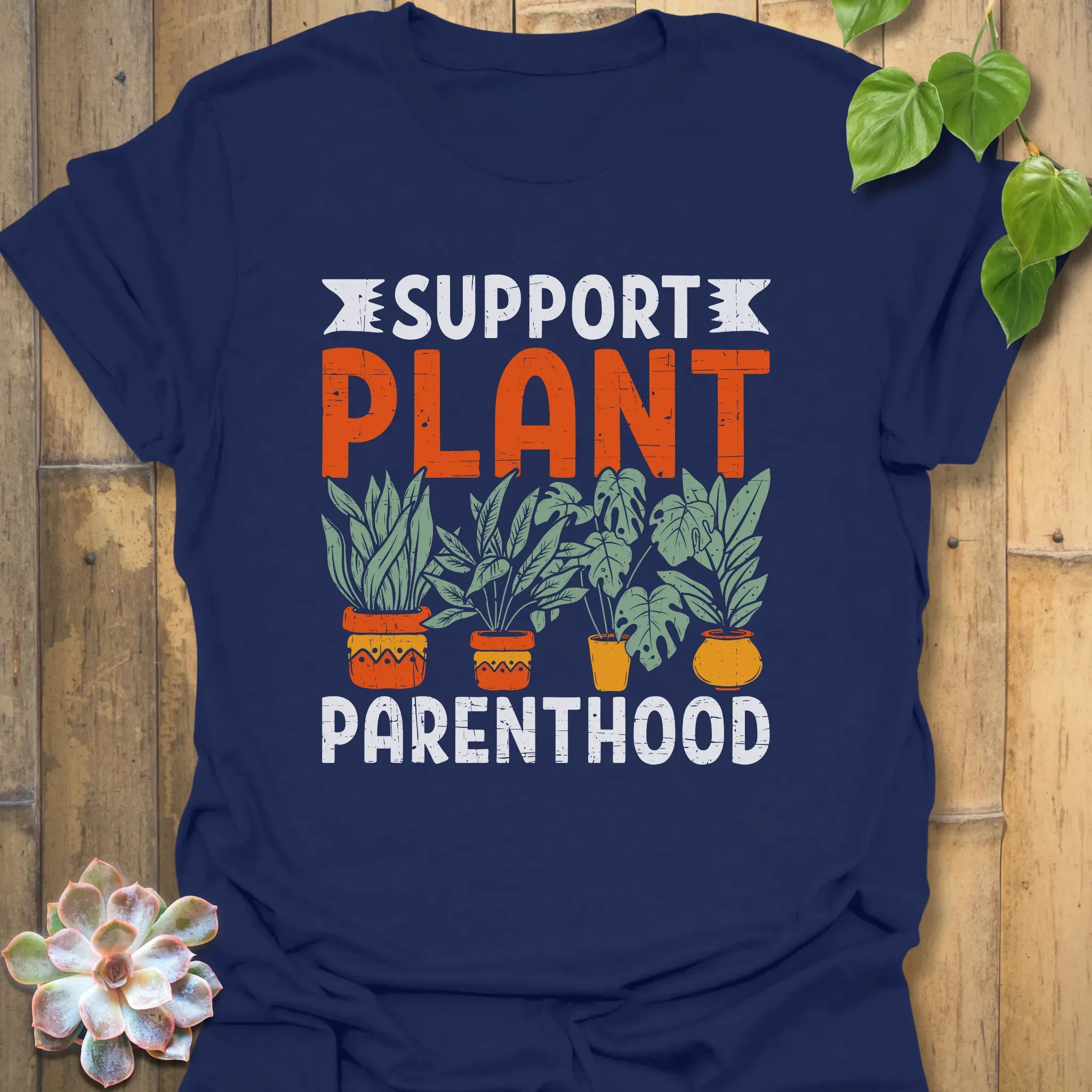 Support Plant Parenthood T-Shirt Navy / S T-Shirt