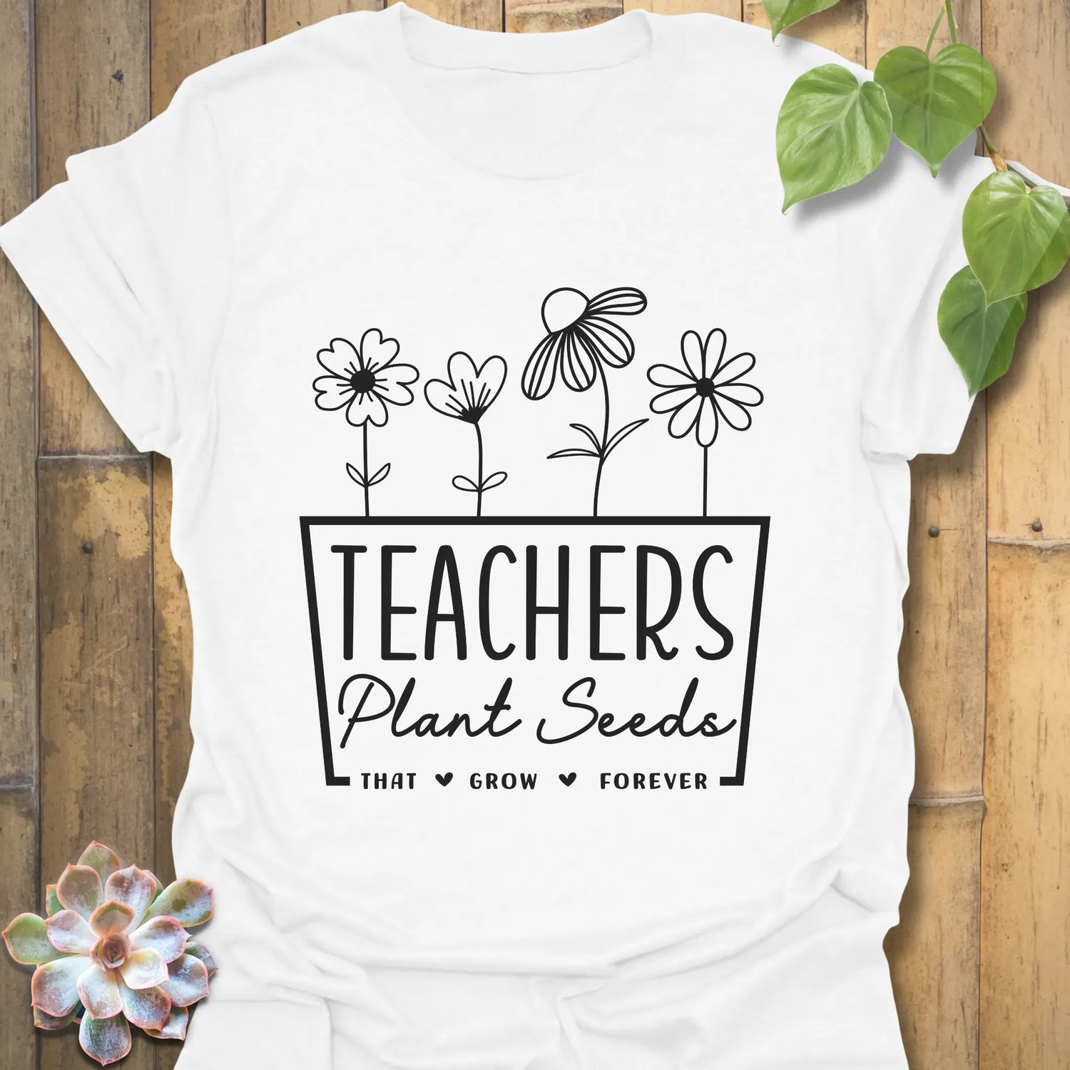Teachers Plant Seeds T-shirt White / S T-Shirt