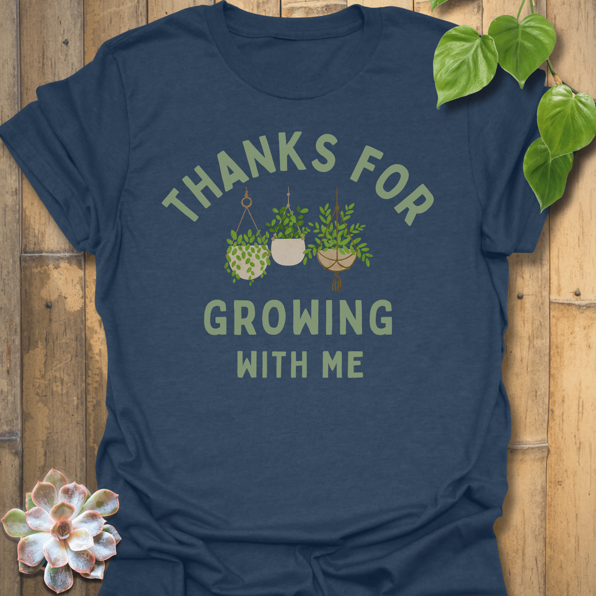 Thanks For Growing T-shirt Heather Navy / S T-Shirt