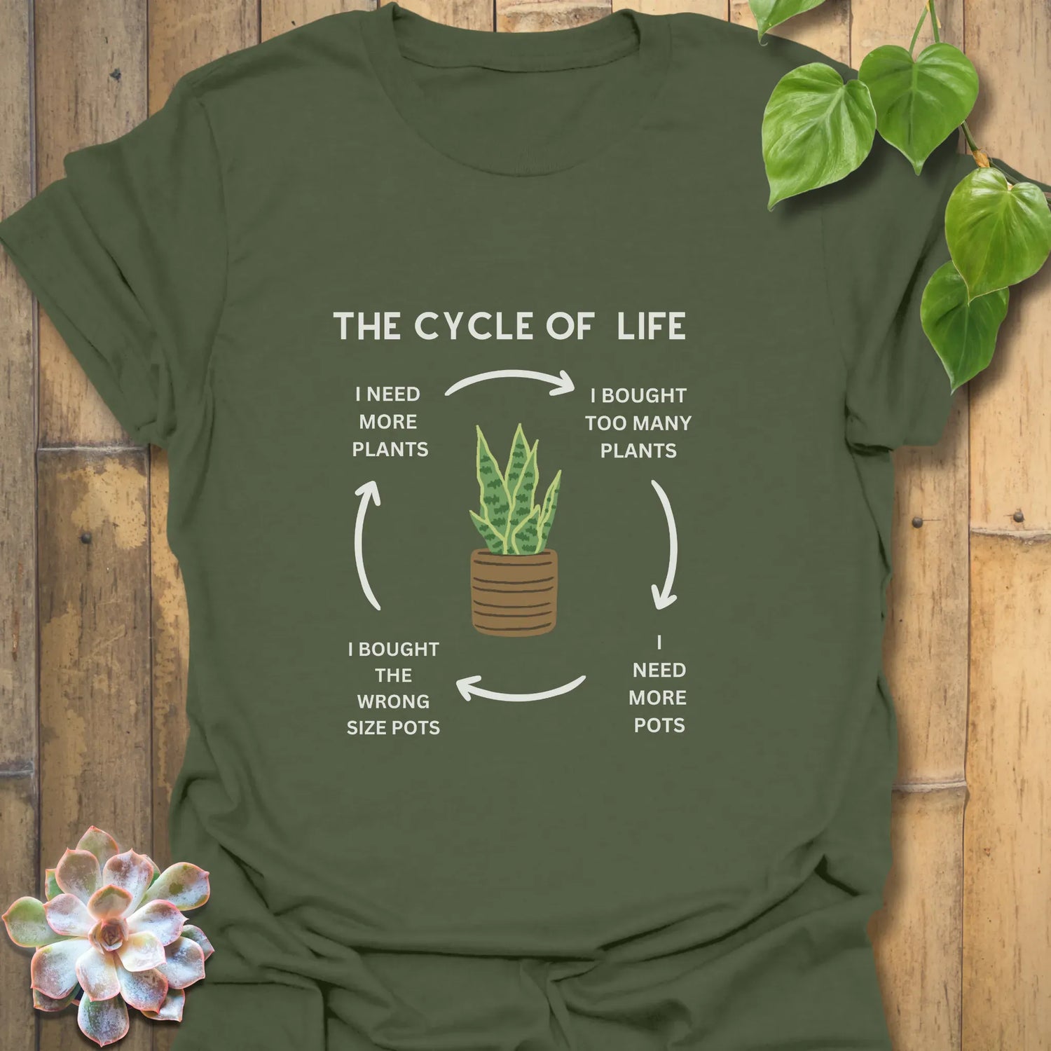 The Cycle of Life T-shirt Military Green / S T-Shirt