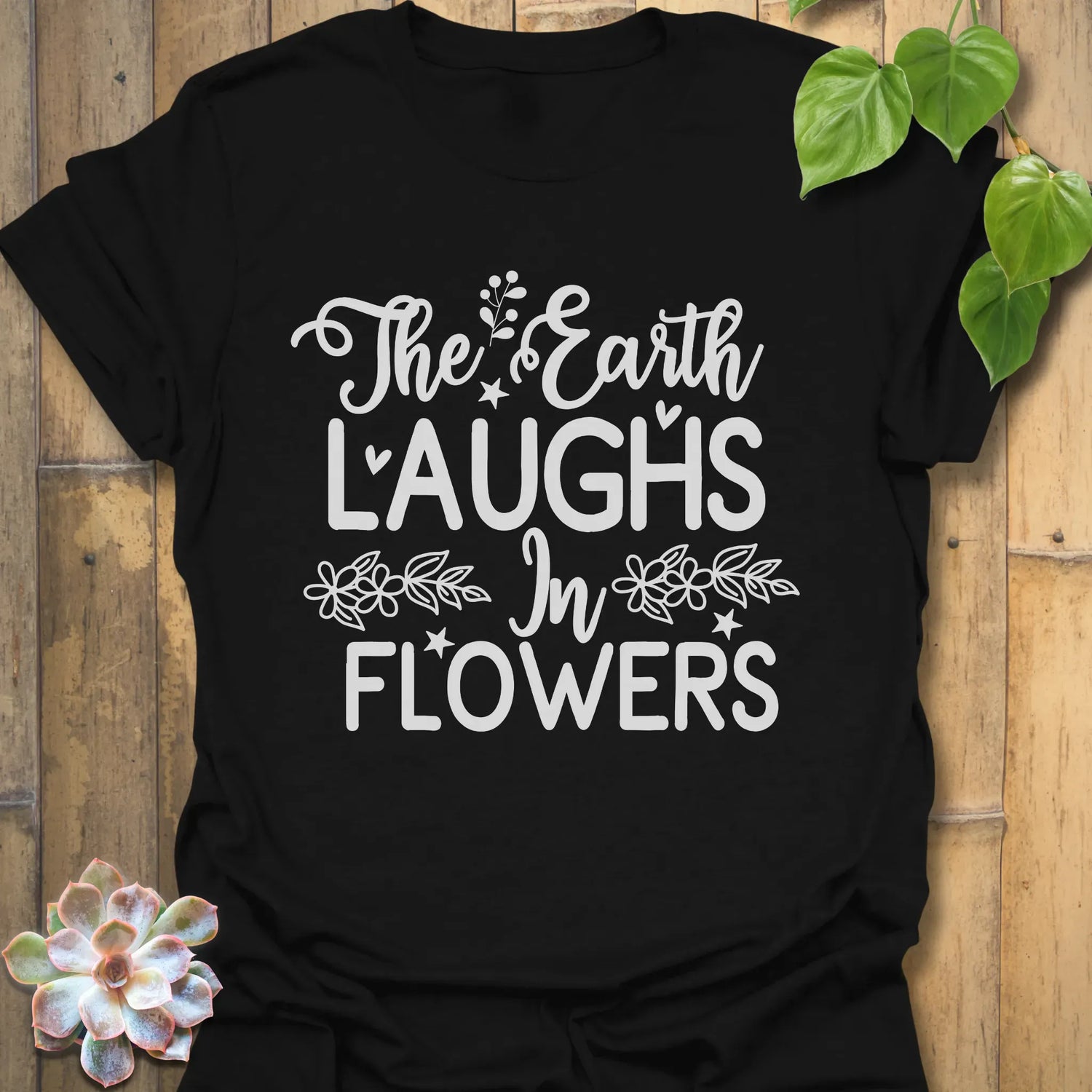 The Earth Laughs T-shirt Black / S T-Shirt