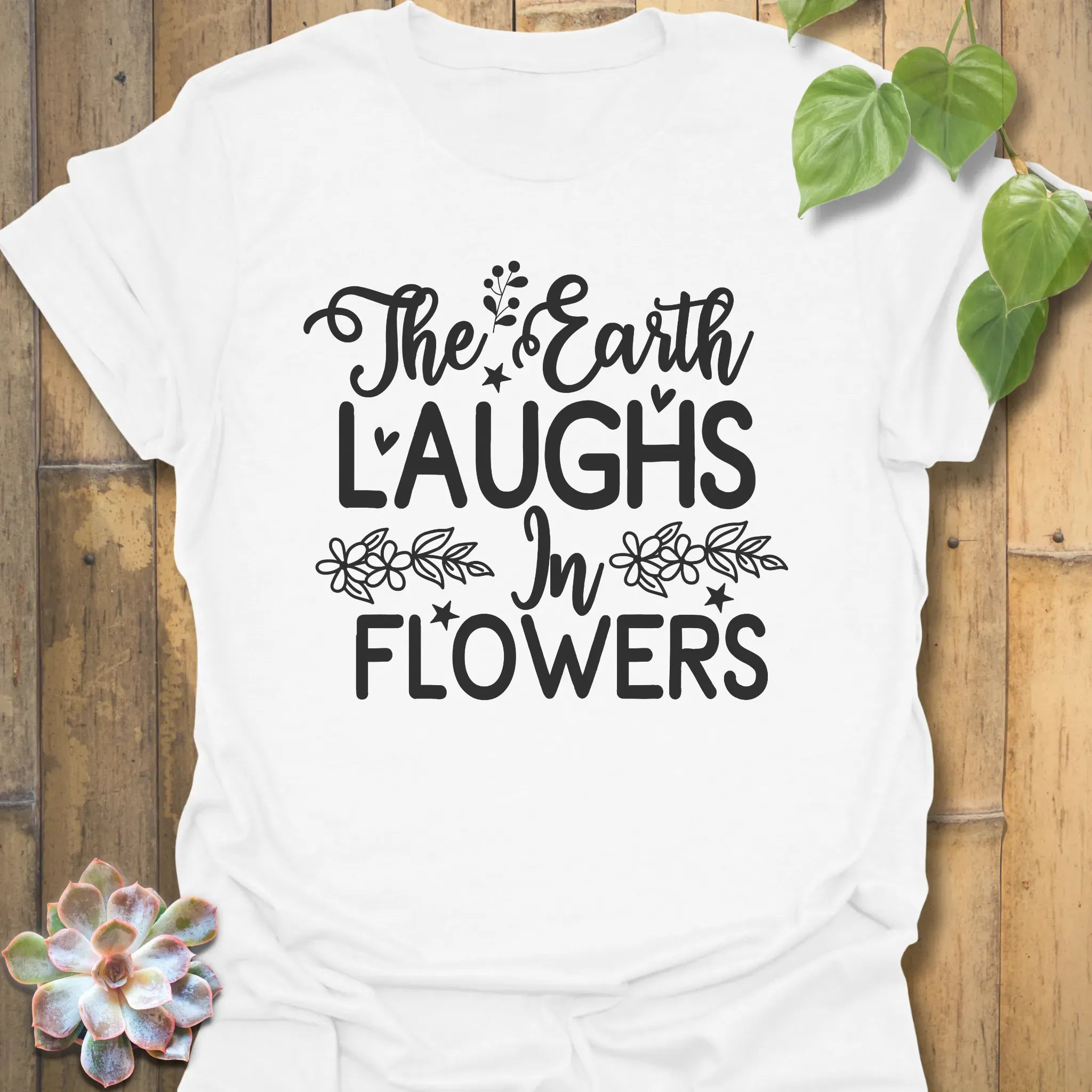 The Earth Laughs T-shirt White / S T-Shirt