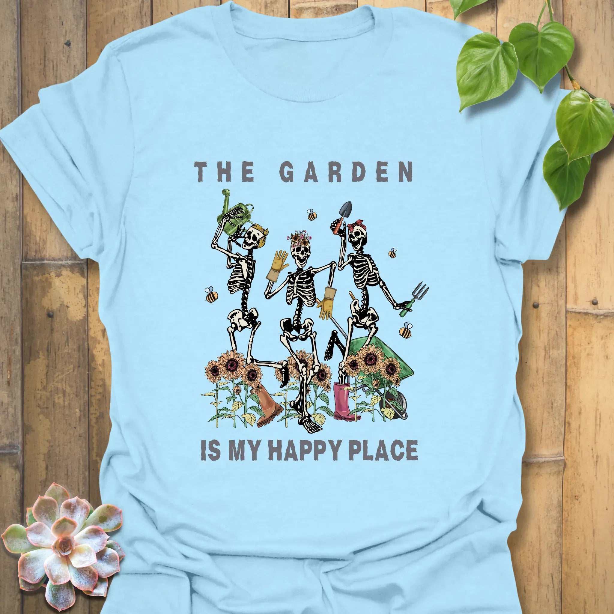 The Garden Is My Happy Place T-shirt Light Blue / S T-Shirt