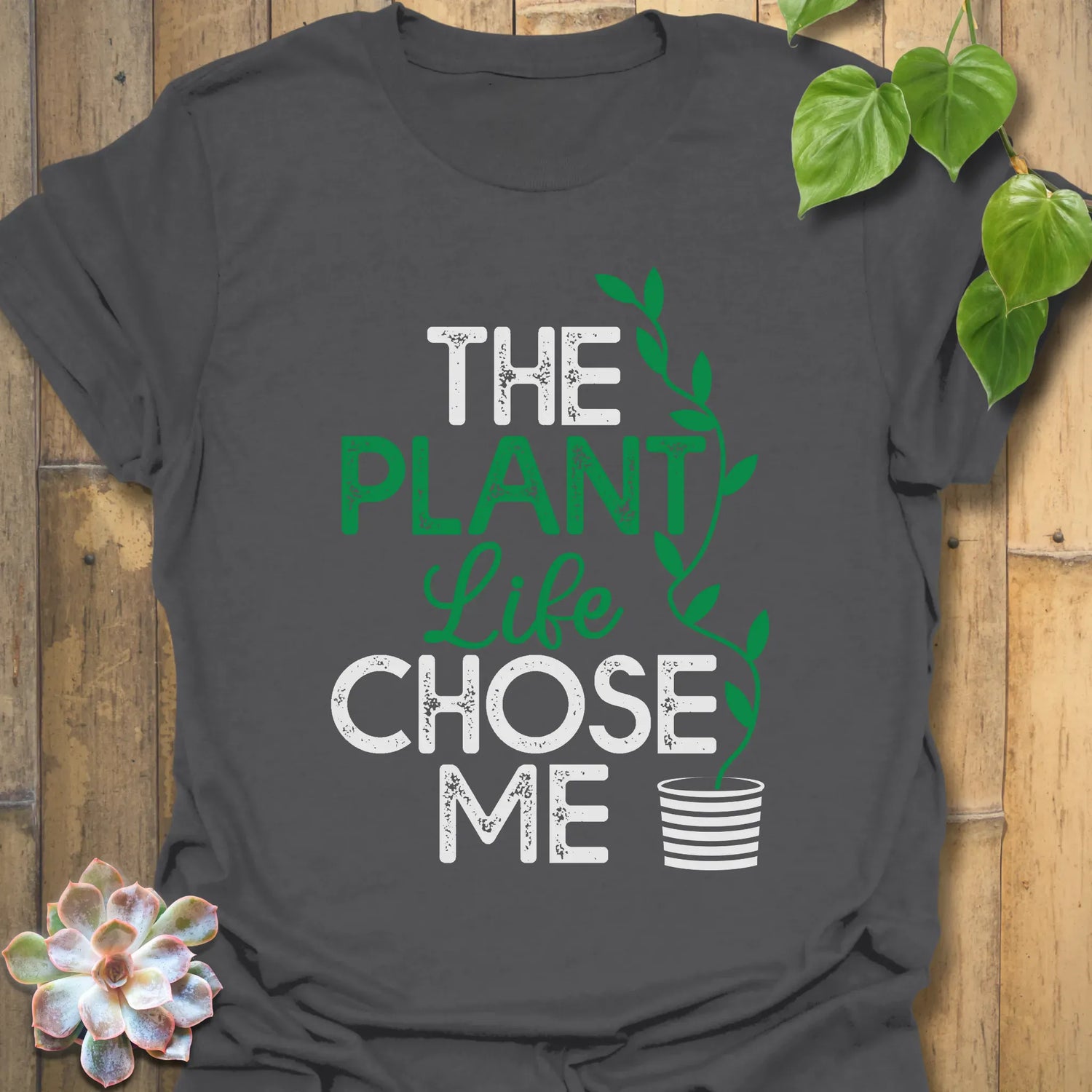 The Plant Life Chose Me T-shirt Charcoal / S T-Shirt
