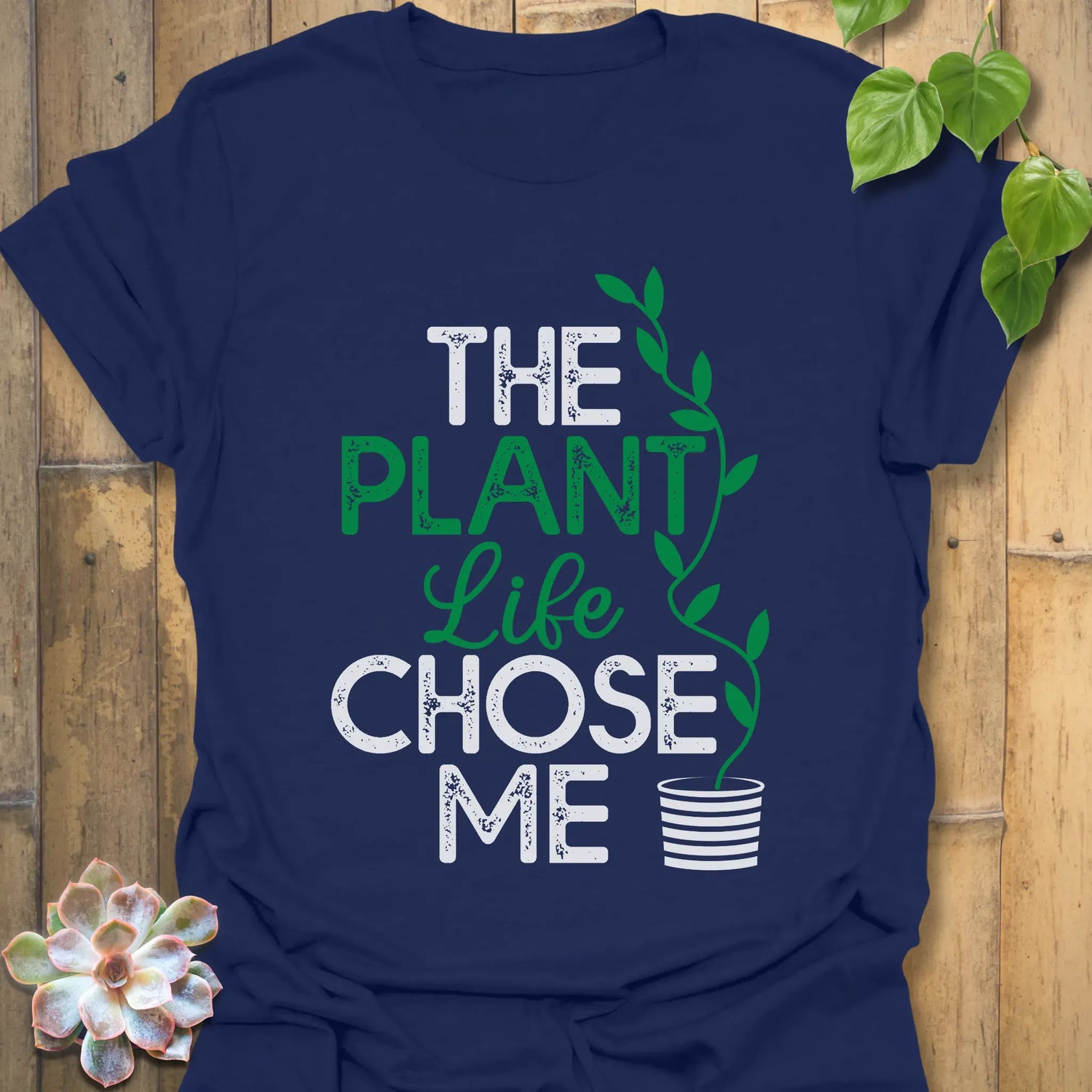 The Plant Life Chose Me T-shirt Navy / S T-Shirt