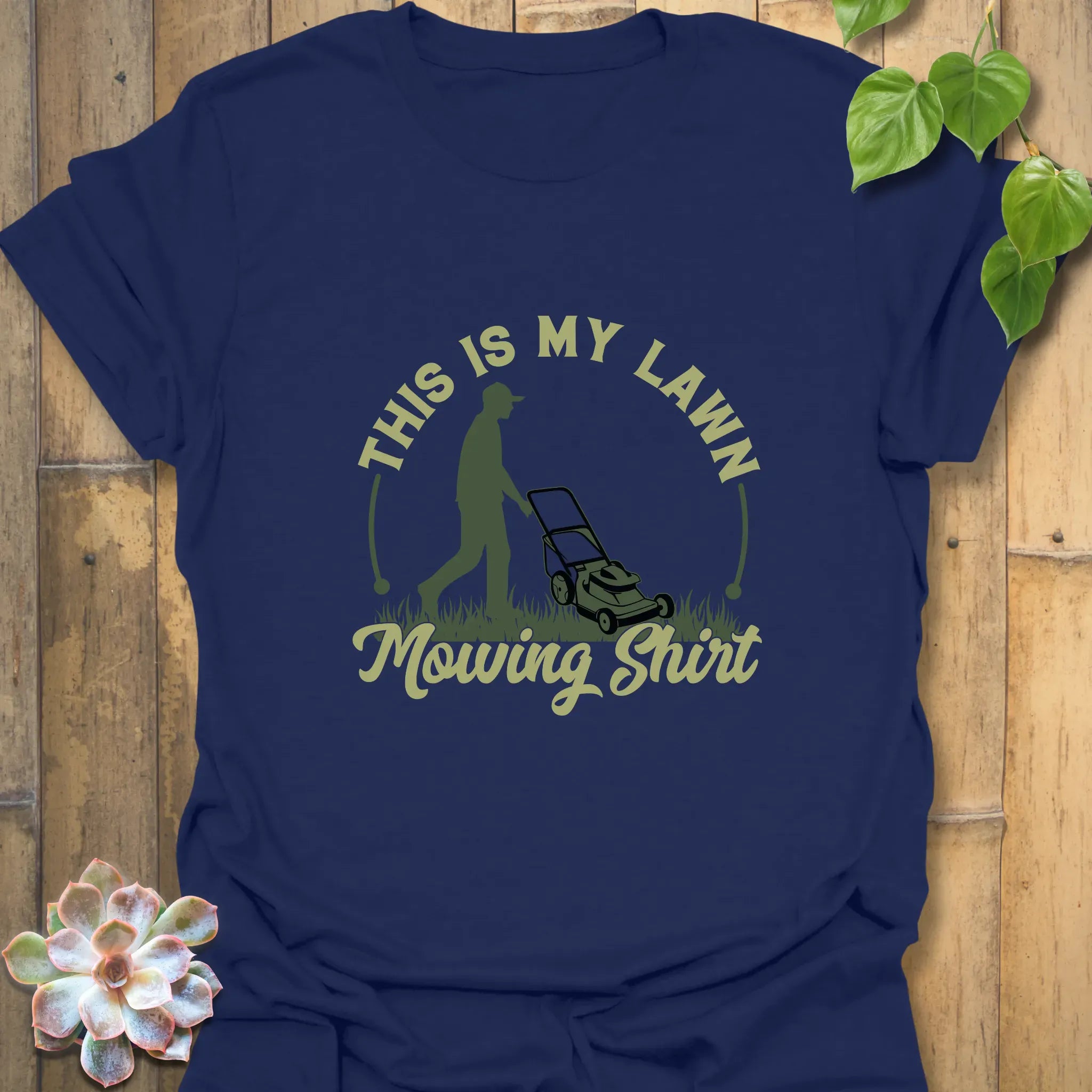 This is My Lawn Mowing Shirt T-shirt Navy / S T-Shirt