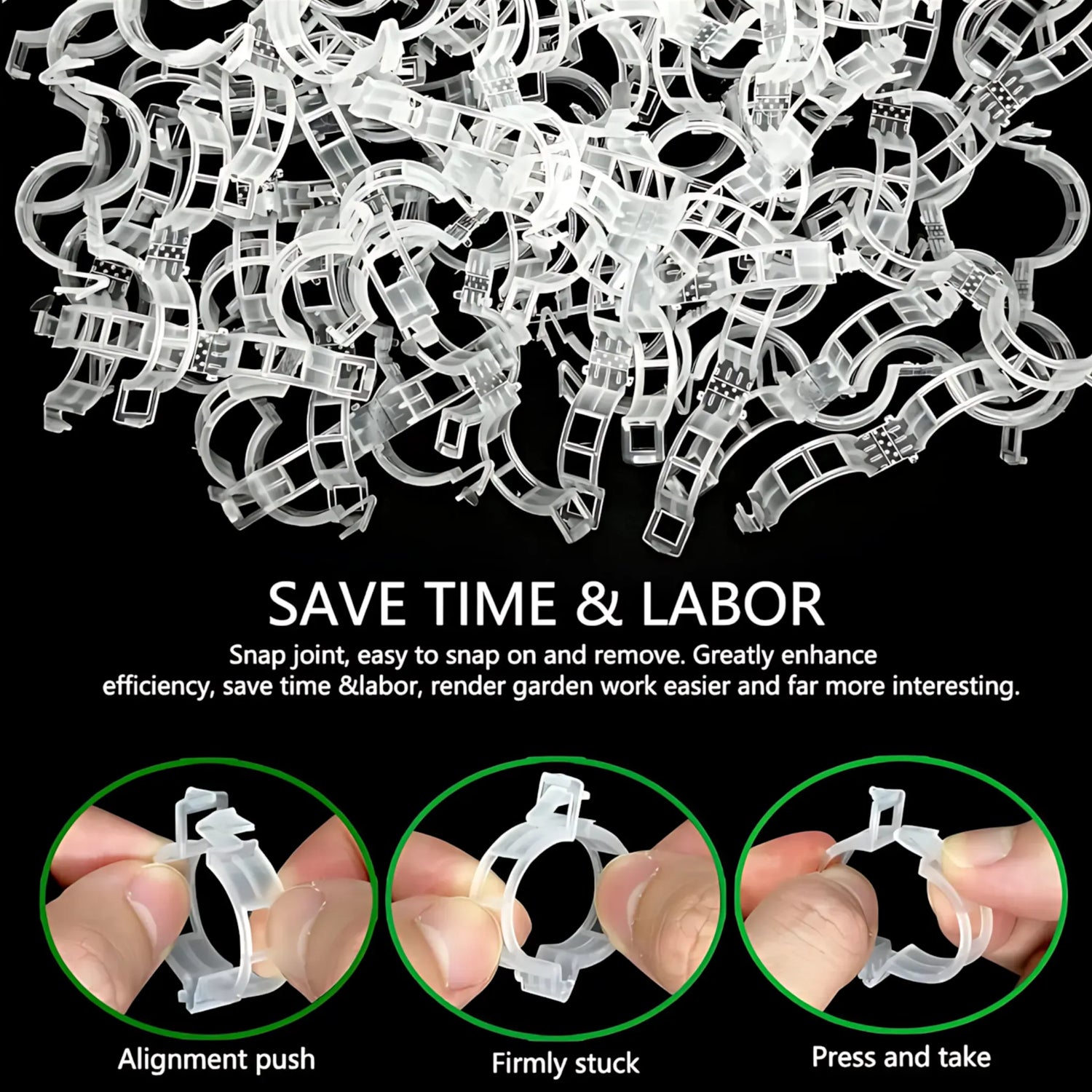 Tomato Plant Support Clips - Durable &amp; Easy-to-Use Trellis Clips Plant Support