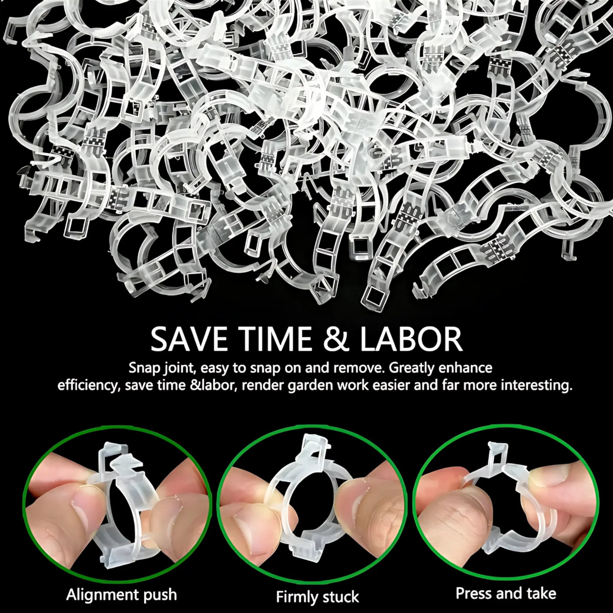 Tomato Plant Support Clips - Durable &amp; Easy-to-Use Trellis Clips Plant Support