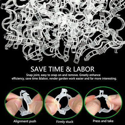 Tomato Plant Support Clips - Durable &amp; Easy-to-Use Trellis Clips Plant Support