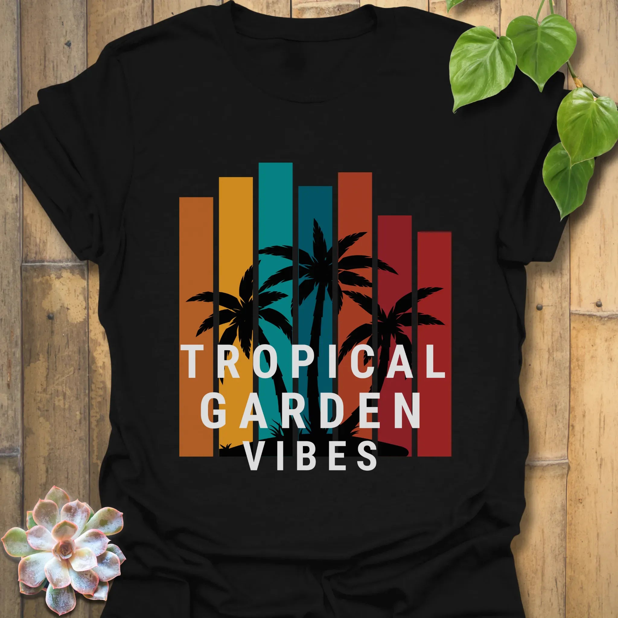 Tropical Garden Vibes T-shirt Black / S T-Shirt