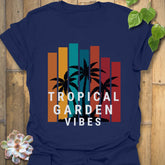 Tropical Garden Vibes T-shirt Navy / S T-Shirt