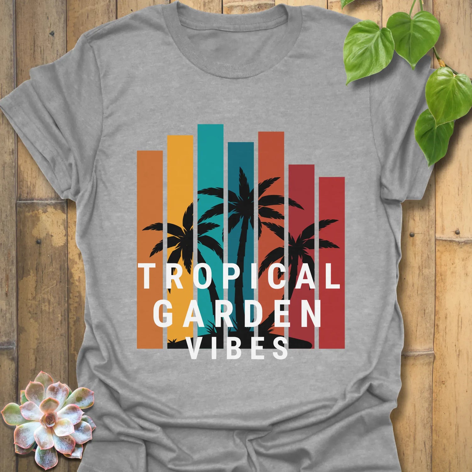 Tropical Garden Vibes T-shirt Sport Grey / S T-Shirt