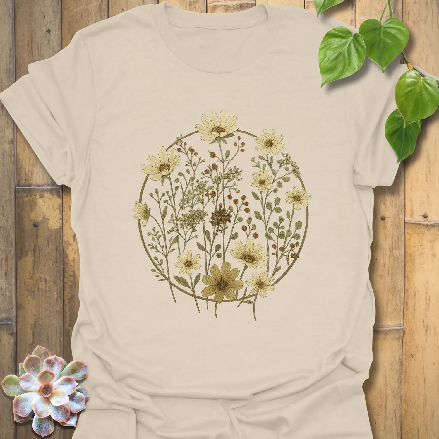 Vintage Circle T-shirt Natural / S T-Shirt
