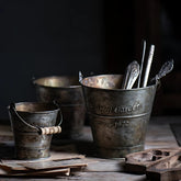 Vintage Iron Bucket Iron Bucket